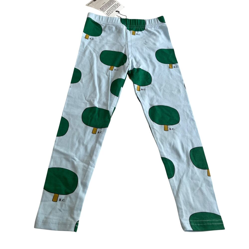 Bobo Choses Unisex Light Blue All Over Tree Print Leggings Pants Size 2-3 NWT